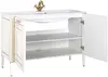 Aquanet 212605 Тумба с раковиной Aquanet Паола 120 белый/золото (литьевой мрамор) (212605)