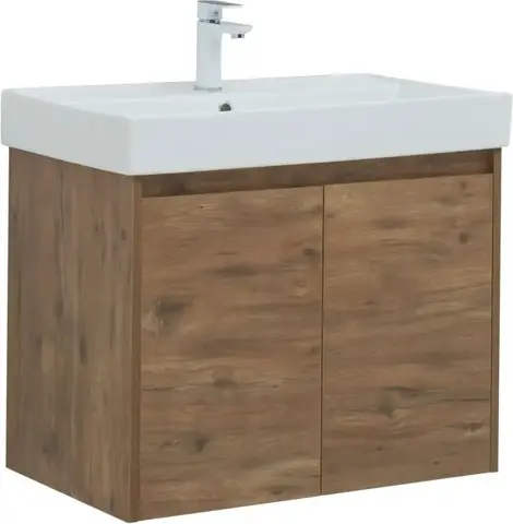 Aquanet 302528 Тумба с раковиной Nova Lite 75 2 дв. цв. дуб рустикальный (302528)