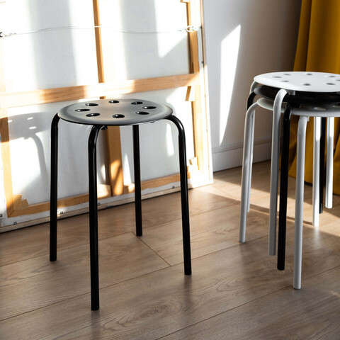 Табурет Axel, цвет: чёрный, размеры 30х45 см., материалы: полипропилен, металл