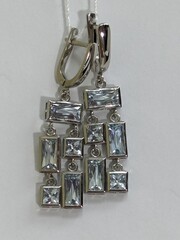 Домино (серьги из серебра)