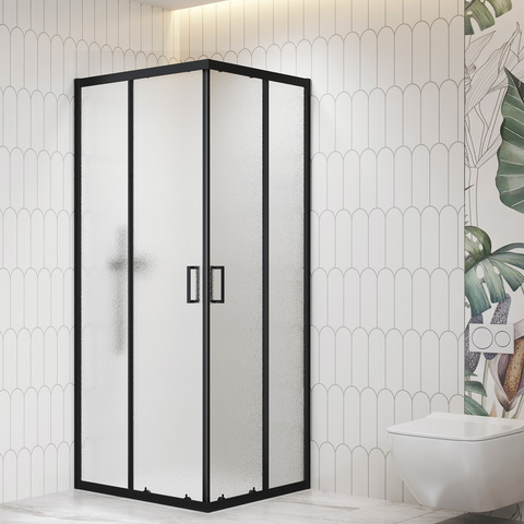 RGW 06093699-44 Душевой уголок 90*90*195 RGW CL-36-B Квадрат/Чёрный/Cora/6 мм