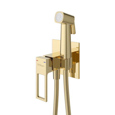 BelBagno LUC-HGN-ORO LUCE Гигенический душ со смесителем, золото LUC-HGN-ORO