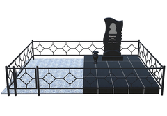 Готовое ритуальное сооружение 1,5м*2,4м (под ключ)