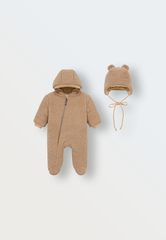 Комбинезон и шапка из шерпы Teddy (сливочный)