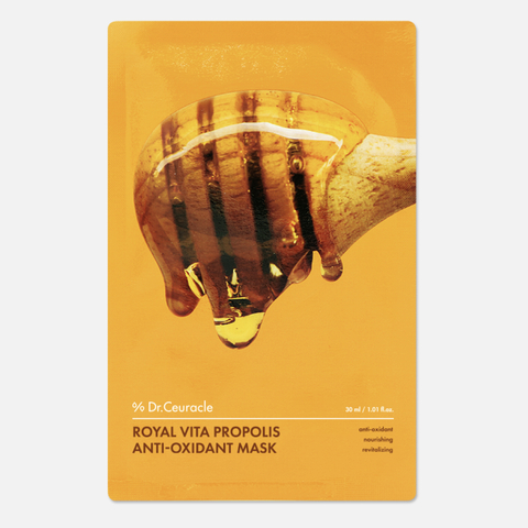 DR.CEURACLE Royal Vita Propolis Антиоксидантная тканевая маска 30мл*10шт