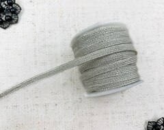 Тесьма плетеная люрекс, ш. 0,7 см, серебро