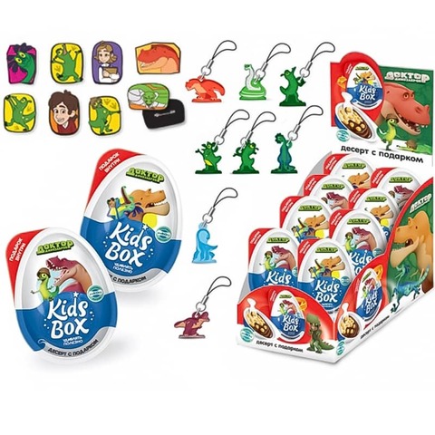 ДОКТОР ДИНОЗАВРОВ KIDS BOX Десерт с подарком 1кор*6бл*16шт, 20гр