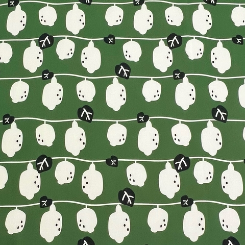 БЕЛЫЕ ЛИМОНЫ НА ЗЕЛЕНОМ, 100% хлопок