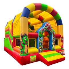Коммерческий надувной батут с крышей "Динозаврики" 5*4*4 м