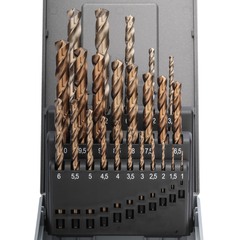 Набор сверл по металлу 1-10,5мм 24шт DIN338 HSSE-Co5 130° (пл. кейс) Ruko 215216RO