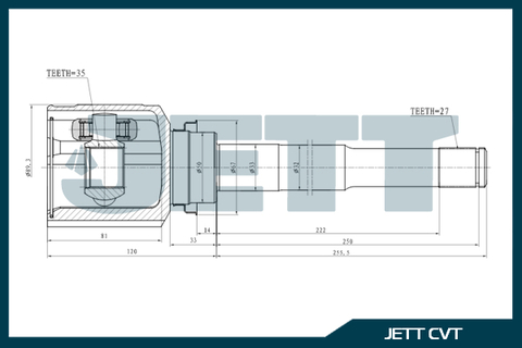 ШРУС внутренний JETT V40-1083
