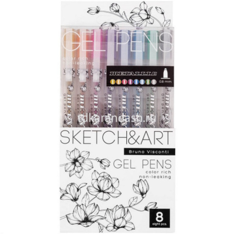 Набор гелевых ручек 8цв 0,8мм 