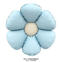 К Фигура, Цветок, Ромашка, Сатин Небесно-голубой, 71*71 см, 1 шт.