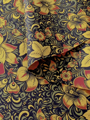 Ткань бязь плательная, рис. "Хохлома", ширина 150 см, арт. 34.1