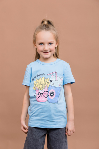 012_БК25 Футболка кор.рукав д/д, голубой