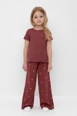 пижама  для девочки  К 1636/шоколадный десерт,сердечки