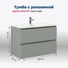 Aquanet 332532 Тумба с раковиной Джейн 100 цв.мисти грин (раковина Flat) (332532)