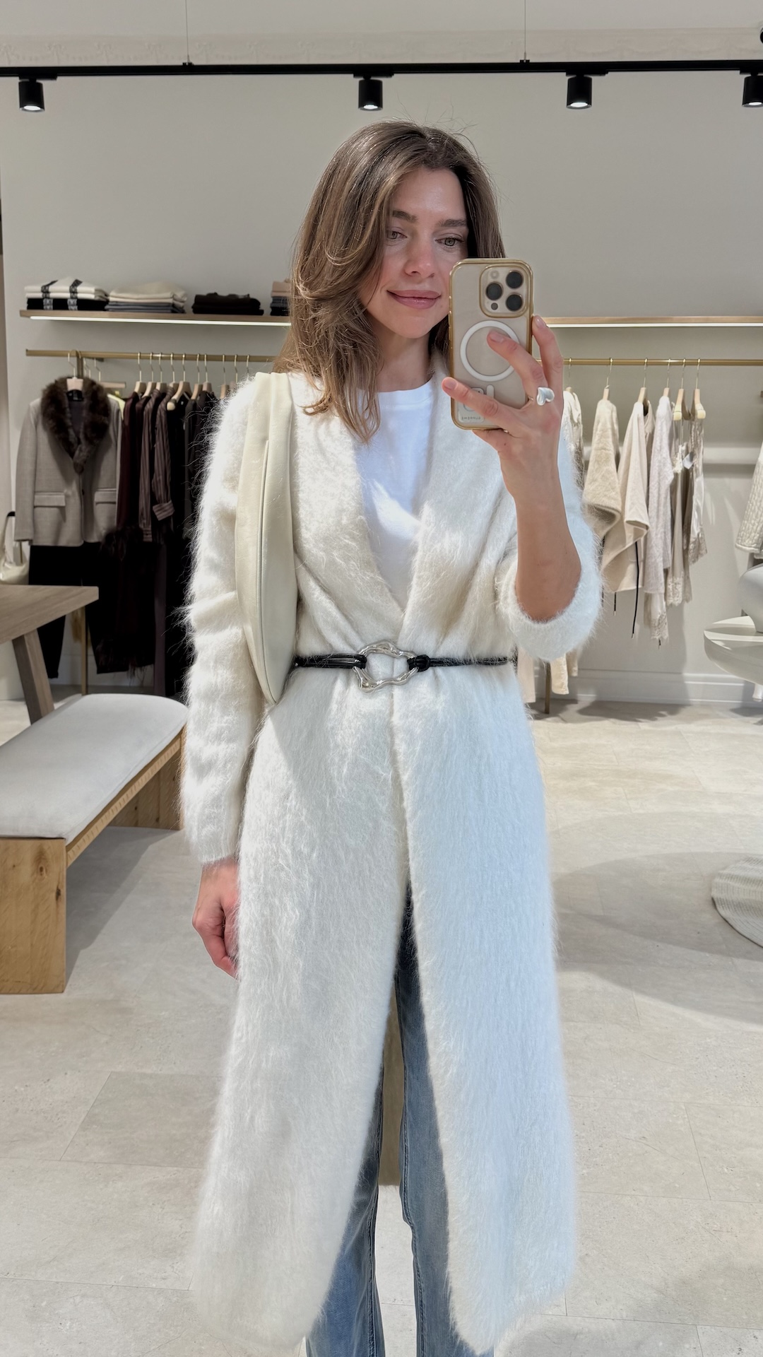 Длинный кардиган из смесовой альпаки