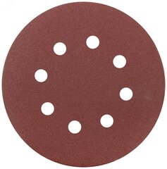 39786 Круги шлифовальные с отверстиями (липучка), алюминий-оксидные, 125мм, 5 шт. Р120