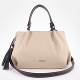 Сумка Саломея 607 леар бежевый + шоколад