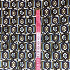 Ткань шелк атласный с оливковым орнаментом 1198