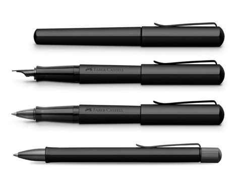 Ручка перьевая Faber-Castell Hexo Black, F  (150501)