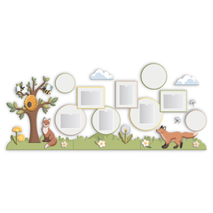 Комплект стендовых декораций Лисички с карманами А4 серии Скандик