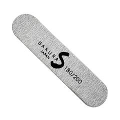 Пилка серая овал  деревянная 180/200  Sakura 10шт