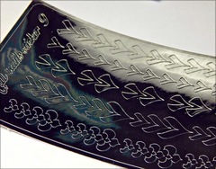 Металлизированные наклейки Arti nails Stiker цвет серебро №9