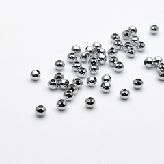 Бусина, цвет серебро (родий), размер 2,5 мм, цена за 1 грамм