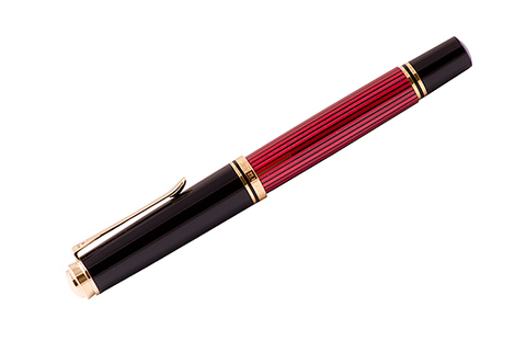 Ручка перьевая Pelikan Souverän® M600 Black and Red GT, F (928655)