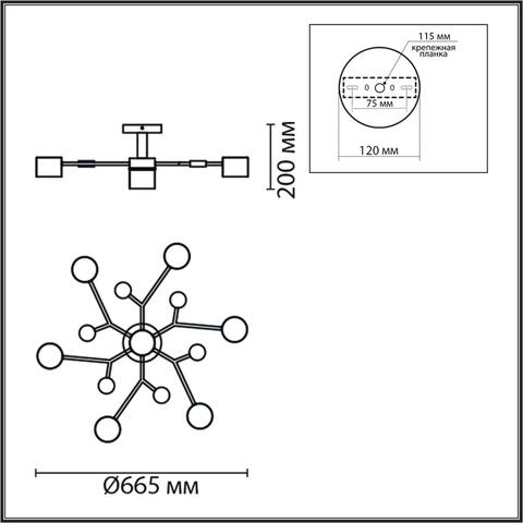Потолочная люстра Lumion RONDO 8195/7C