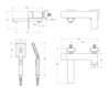 Cezares SLIDER-VD-01 SLIDER-VD-01 Смеситель для ванны и душа однорычажный в комплекте с ручным душем, шлангом и держателем, хром