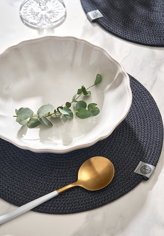 Декоративная салфетка 30см Luxberry Boho графитофая