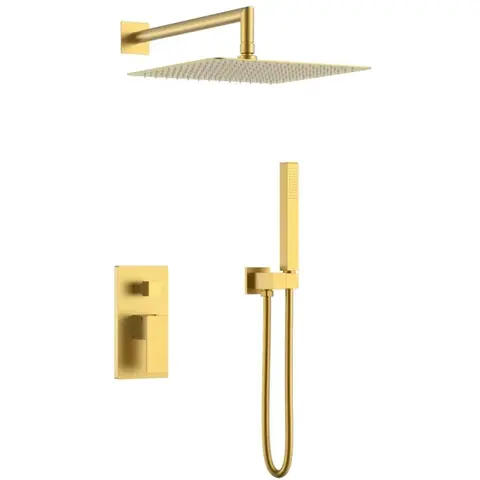 Boheme 474-3-MG Смеситель встроенный для душа QUBIC Mat Gold