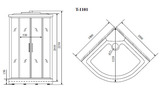 Душевая кабина Timo Comfort Fabric Glass 100*100*220  (T-8801F)