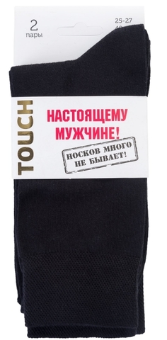 Набор носков 2 пары TOUCH TC2P029_черный 27-29