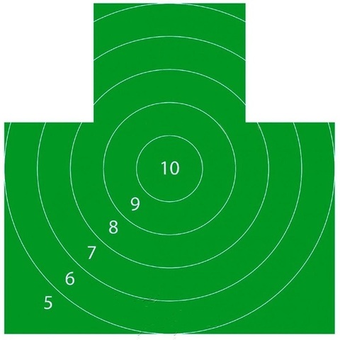 Мишень №4 грудная, зеленая (500х500) (в упаковке 250 шт.)