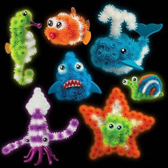 Конструктор"Липучка", серия"Морские животные", светится в темноте, 200 элементов
