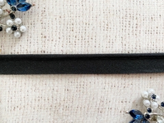 Лента отделочная кант, 15% х/б 85% п/э, ш. 1,3 см/кант 3 мм, черный