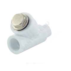 Фильтр PP-R сетчатый белый Дн 20х45гр внутр/наруж пайка VALFEX 10142020