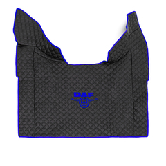 Ковры Daf XF-106 (автомат) (экокожа, черный, синий кант, синяя вышивка)