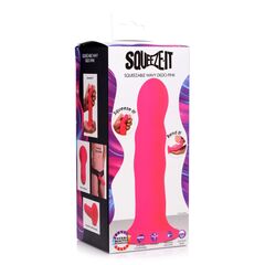 Розовый гибкий фаллоимитатор Squeeze-It Wavy Dildo - 18,3 см. - 