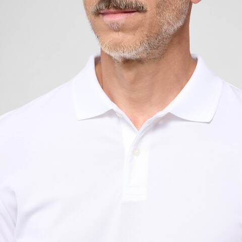 Поло мужское Eterna Slim Fit 2225-G16P-00 белое, короткий рукав