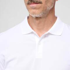 Поло мужское Eterna Slim Fit 2225-G16P-00 белое, короткий рукав