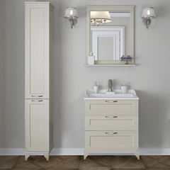 Тумба ЛЕОН 65Н с раковиной Фабиа дуб бежевый