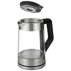 Чайник электрический Polaris, PWK 1702CGL, чер, 1.7 л, 1850 Вт, ск нагр элем, стекло