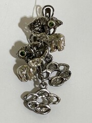 Слоники  (серьги из серебра)