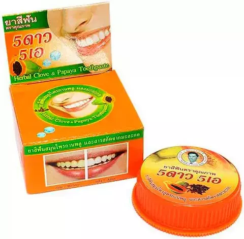 Зубная паста Тайская Папайя '5 Star Herbal Clove & Papaya '25г