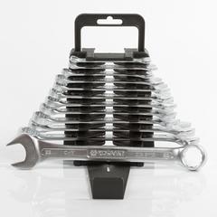 ОптСнабТорг | Набор ключей комбинированных КОБАЛЬТ 6-8,10-15,17,19,22 мм (12 шт.) держатель (020104-12)